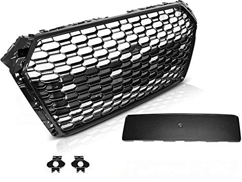 Frontgrill Sport Hochglanz Schwarz für Audi A4 B9 2015–2019 Limousine & Avant – mit Kamera-, Logo- & PDC-Halter