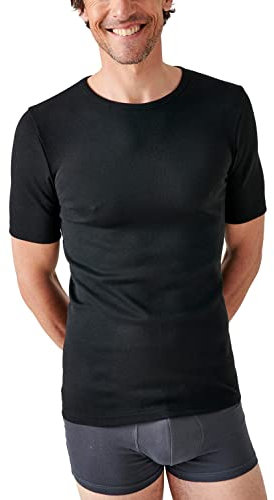 Damart - T-Shirt Maille Classique Thermolactyl, Homme, Noir, Taille XL, Manches Courtes