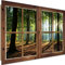 Feeby Cuadro Imagen Ventana Falsa 90x60 cm 1 Pieza Modernos Impresión Artística Calidad Fotografica Imagen Decoración de Pared Salon Dormitorio Cocina Oficina Pasillo Bosque Otono Multi