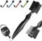 prowithlin 2 in 1 Golf Club Bürste und Groove Cleaner, Multifunktionaler Bürstenkopf mit Nylon- und Drahtborsten, Einziehbare Metallschnalle (Schwarz)