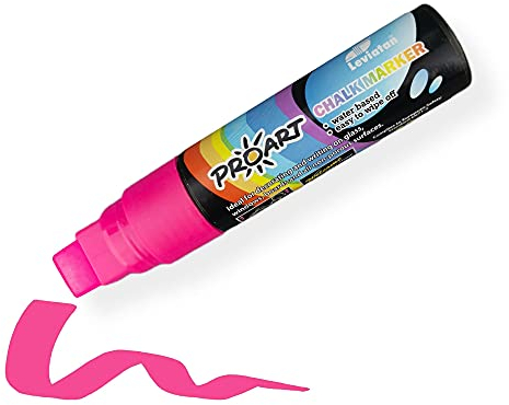 LEVIATAN | Stylos à Craie | Pour Tableau Noir Lavable | Stylo à Craie Essuyable à Sec et Humide | 10 mm | Marqueur Craie | 15 mm | Marqueurs à Craie Pour Tableau | 28 g - Rose