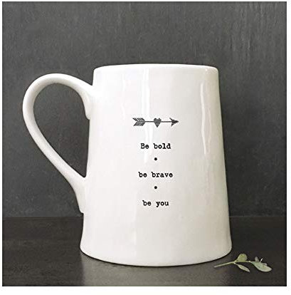 East of India Porcelain Mug - Arrow/Be Bold