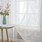 MIULEE Gardinen Spitze-Wunderschöne Weiß Blumen Bestickte Spitzengardinen, 2er Set Transparent Vorhang Spitze Vintage, Voile Spitzenvorhänge mit Ösen für Wohnzimmer Schlafzimmer Dekor, 2XH215 x B150cm