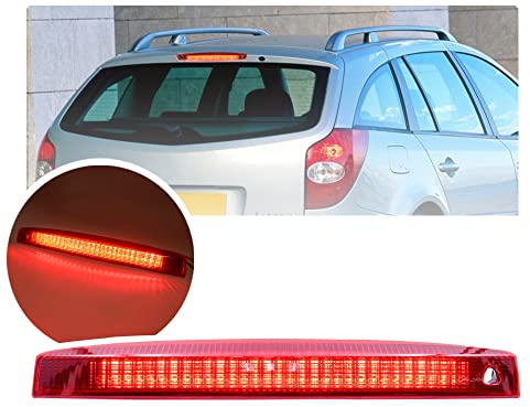 NSLUMO Rote Linse rote LED 3rd dritte Bremsleuchte fur Ren/ault Megane II MK2 Kombi hinten mittig hohe Montage bremslicht Stopplampe, OEM-#:8200175538