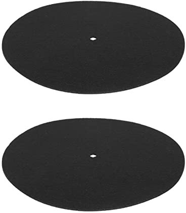 Drehtisch- Platter- Plattenspieler- Matte: 2PCS- Plattenspieler Filzmatte für Stereo- Phonograph 3Mm Anti- Statischer - Player Slipmat 20Cm