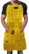 DIMWELD Mandil de Soldador Premium de Cuero Protector para Hombre. Delantal de Herrero Termico Ignifugo para Soldadura en Taller con 6 Bolsillos para Herramientas (Amarillo)