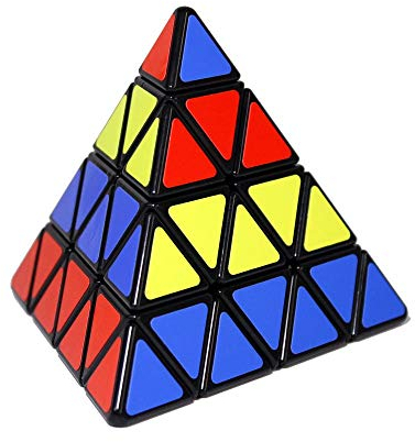 Gobus ShengShou Pyraminx Pyramide Dreieck Zauberwürfel Speed Puzzle Cube Schwarz + Würfelständer