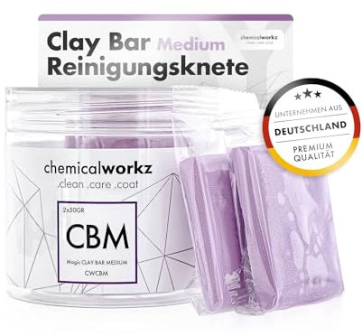 chemicalworkz® Magic Clay Bar (2x 50g) Reinigungsknete - Medium Reinigungsknetmasse & Lackreinigungsknete zur Auto Lackpflege & Lackreinigung