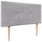 DHOME Kopfteil Natürliche Wolle Finish mit Knöpfen gepolstert Kopfteil Bett Schlafzimmer gepolstert Bettwäsche Winter Luxury (Hellgraue Wolle, 95x105cm (90))
