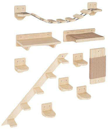 Mur d'escalade pour chat, chaise longue, lit pour chat - étagère XXL, montage rural (kit mur d’escalade)