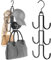 Greyoe Krawattenhalter, Gürtelhalter Kleiderschrank, Schalbügel, Hanging Bag Rack Multifunktionale Gürtel Krawatte Sling Hook Organizer für Krawatten, Schals, Tücher, Taschen, Schwarz (Schwarz Drehen)