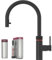 Quooker Wasserhahn Flex schwarz & PRO3 Reservoire für kochendes Wasser Heißwasser & Cube für gekühltes sprudelndes Wasser Sprudelwasser mit BieTal® Keramiktasse 355 ml