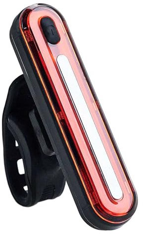 Filmer, 49028, LED-Rücklicht Akku, COB-LED, EIN-/Aus-Schalter, Prüfzeichen: K-1468, Schutzklasse: IPX4, Akku: 3,7V 700mAh, USB-Ladekabel und Halterung, Batteriekontrollleuchte, Maße: 95 x 20 x 15 mm