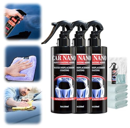 Nano Car Spray, 2024 New Nano Car Scratch Removal Spray, Auto-Schutzlack-Spray, High Protection Fast Coated Car Nano Spray, Car Coating Spray (3ST, 250ML)