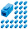 FGB 10 Gbps CAT6A RJ45 Keystone Coupler 25-Pack, RJ45 Keystone Jack, Ethernet Coupler Female to Female UTP for Cat6a/Cat6/Cat5e/Cat5, Blue