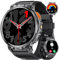 DREMAC FV6 Smartwatch Herren-1,85‘’ HD Großes Display Smartwatch mit Taschenlampe/730 mAh Akku,Sportuhr mit 120 Sportmodi, 24/7 Herzfrequenz,Stress,Schlafmonitor für Android iOS (2 Silikonarmband)