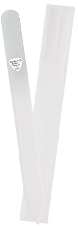 Bona Fide Beauty Glasnagelfeile aus tschechischem Glas, Farbe: Guave | Aus echtem tschechischen Glas gefertigt, inklusive Schutzetui, wiederverwendbar und waschbar.