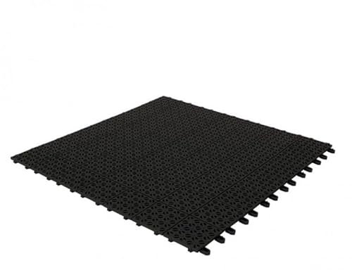 Set da 6 Piastrelle Flessibili in Plastica 55,5 x 55,5 cm da esterno, drenanti e autobloccanti Colore Nero