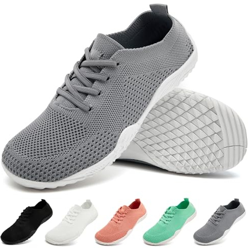 Womens Barefoot Shoes Slip On Trainers Yoga House Gym Workout Sneakers | Walking Running Tennis Ladies Shoes | Zero drop | Breathable Mesh | Lightweight | Comfortable Casual
