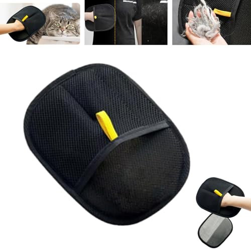Argumub Handschuhe zur Entfernung Statischer Aufladung von Tierhaaren, Doppelseitige Fellpflegehandschuhe für Haustiere, Fellpflegehandschuhe für Haustiere für Hunde und Katzen (1 Stuck)