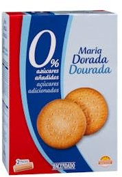 Galletas María dorada Hacendado 0% azúcares añadidos Caja 2 paquetes (400 g) Pack 2