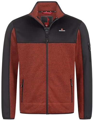Höhenhorn Naurun - Giacca in pile ibrida da da uomo, Colore: rosso, XL