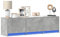 LLEZKBR Entertainment Centres & TV Stands-TV Cabinet with LED Concrete Grey 140x34x40 cm Engineered Wood