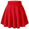 Damen Mädchen Basic Solid vielseitige dehnbaren informell Mini Skater Rock (XS, Rot)