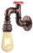 KAWELL Kreative Kerze Wandleuchte Vintage Industrielle Retro Wasserrohr Wandlampe Eisen Metall E27 60W Max für Restaurant, Café, Bar, Küche, Schlafzimmer, Rot Kupfer Farbe