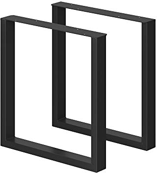 Vicco Tischbeine, Tischfüsse, Schwarz, 70 x 72 cm Quadratisch