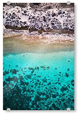 artboxONE Acrylglasbild 30x20 cm Glasbild Reise/Strand und Meer Coral Bay - Bild Strand Meer Ozean