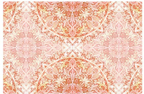 Bilderwelten Tapete selbstklebend - Mandala Aquarell Ornament orange - Querformat 190 x 288cm