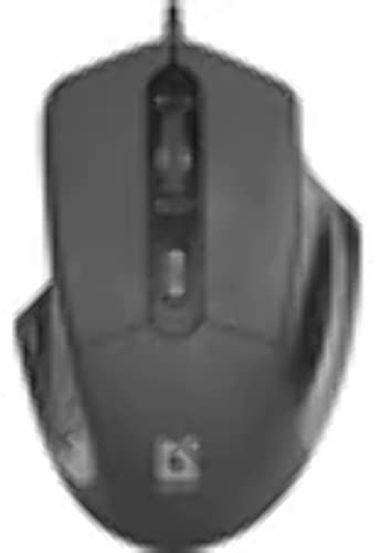 Defender Datum MB-347 - Souris de Jeu Filaire et Trois Modes de résolution 800/1200/1600 DPI. Il a 3 Boutons Plus la molette de défilement, Noire.