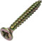 Aerzetix - C45135 - Lot de 100 - Vis à Bois - Ø2.5x20mm - en Acier Laitonné Métal - Tête Fraisée - à Empreinte Cruciforme Pozidriv - Couleur Laitonné