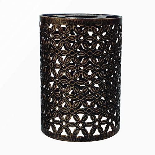 Offener Retro-Stil, einfach zu montierender Pendelleuchtenschirm, Metallkäfig, Trommellampenschirm, Vintage-Industrie-Deckenpendellampe (Brushed Copper P6)