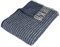 Arctic Wolldecke Odin - Hochwertiges Wende-Plaid im Scandi Design - 100% Schurwolle mit Woolmark Siegel - 130 x 200 cm - Blau