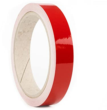 Auto Zierstreifen Rot 18 mm Folienstreifen Glänzend Autodekor Zier Streifen Design Folie Pinstripes Red