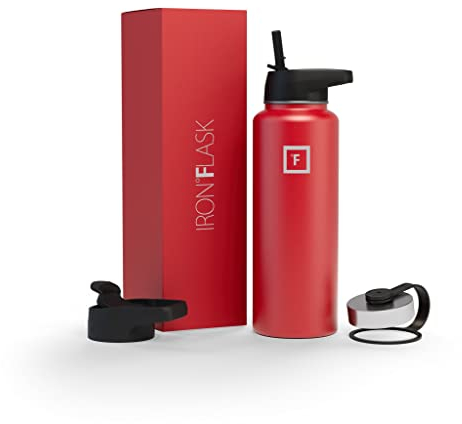 IRON °FLASK 40 oz Wide Mouth Water Bottle with Straw Lid
