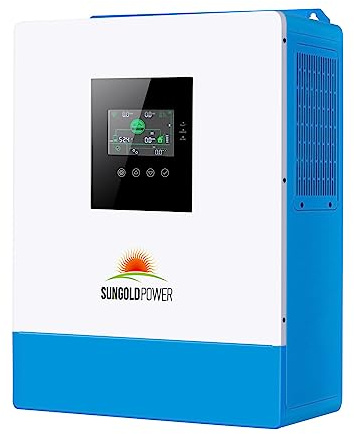 SUNGOLDPOWER 5000W 48 Volt Hybrid Solar Inverter Pure Sine Wave, 120Vac AC Input,120Vac AC Output, 80A MPPT Solar Charger and 40A AC Battery Charger for Off Grid Solar System