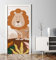 MyMaxxi - Tür bekleben mit Türtapete Türposter Türfolie Selbstklebend 90x200 Cartoon Löwe - Tür verschönern Türaufkleber Türposter Türklebefolie Zeichnung Kindergarten Katze weiß braun