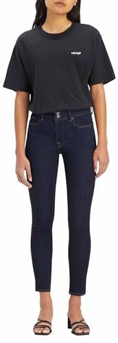 Levi's Damen 711 Double Button Jeans, Blue Wave Rinse, 28W / 34L