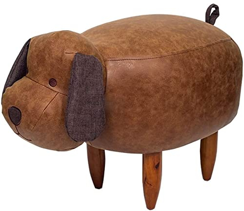 Stark Umweltfreundlicher, bequemer Hocker, der rutschfesten Hocker verdickt, Fußschemel aus massivem Holz, Ledersofa, Hocker für Erwachsene, kreativer Schuhhocker Sicher