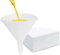 Weishuo Non Woven Filter Cones 50 Pack 4.5 Inch Cooking Oil Strainer Deep Fryer Oil Filters with 1 Cone Holder for Restaurants, Kitchen, Cafes, Food Trucks, Hotels