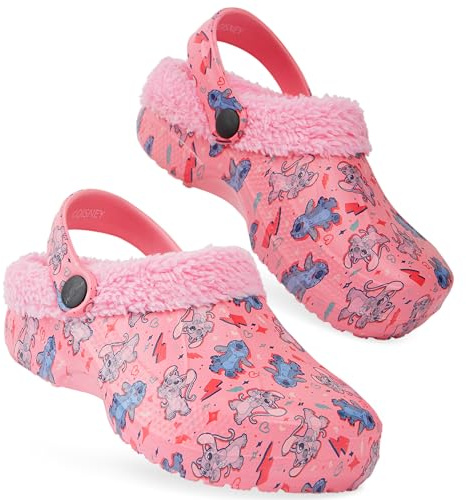 Disney Chaussons Enfant Stitch Pantoufles Enfant Fille Tailles 26-35 Sabots Fourrés Enfant