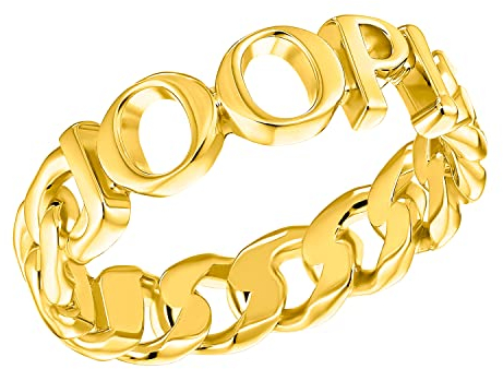 Joop! Damen-Damenring 925er Silber 56 Gold 32022404