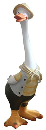 Harz Enten Gartendeko, Tierfigur Gartenstecker Kunstharz Figur Handarbeit Ornament, Gartendeko Enten Harz Statue Deko, Handarbeit Gartenstatue Dekorative Enten Gartenstecker, Gartenfigur Gartendekorat
