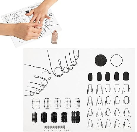 Nail Training Mat,Manicure Art Silicone Trainer - Practice Mat for Stamping Plate, Acrylic Nail Practice Sheet, Nail Tech Mat for Application Practice Tacery