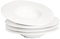 Jinsongdafa Lot de 4 Bols à Pâtes et Soupe, Assiettes Creuses 300 ml, Plates Blanches Avec Bord, en Porcelaine de Qualité Supérieure (30 cm)