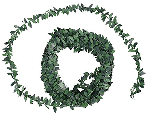 Wlauqueta 7.5M Artificial Ivy Garland Foliage Green Simulated Leaves Vine for Wedding Ceremony DIY Headbands