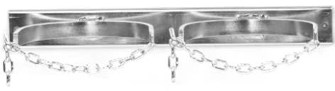 Gasflaschen Halterung/Wandhalterung für 20 oder 40 Liter-Flaschen | 1x, 2x oder 3x Flaschen | max. Ø 200 mm | mit Kette und Montagelochung, verzinkt (2 x 20/40L-Flasche)